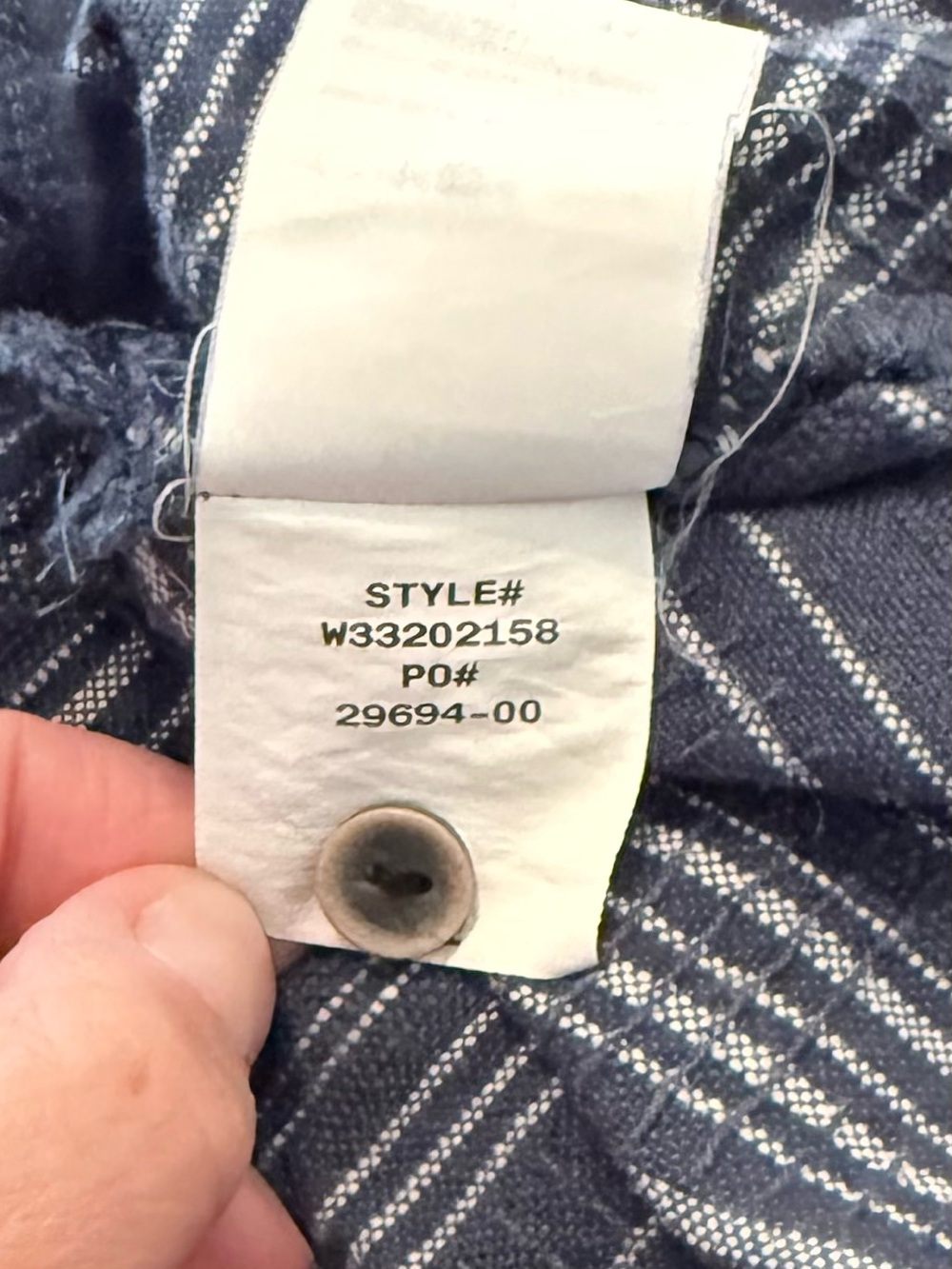 prAna Dyri Button Front Shirt Dress Large Blue Striped Organic Cotton - Picture 11 of 11